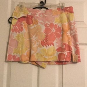 Floral cotton skort